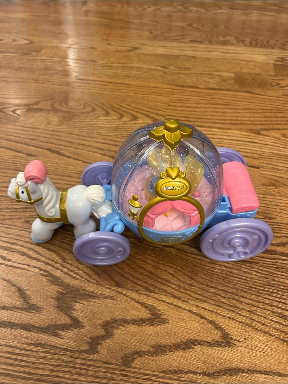 Fisher-Price Little People Pink, Purple & White Princess Carriage Playset
